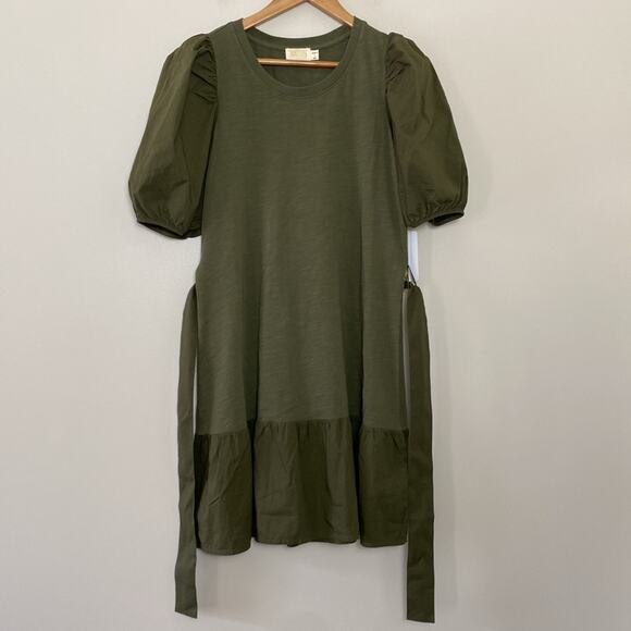 Anthropologie Nation LTD Evangeline Belted Dress Ivy Size L - Picture 13 of 14